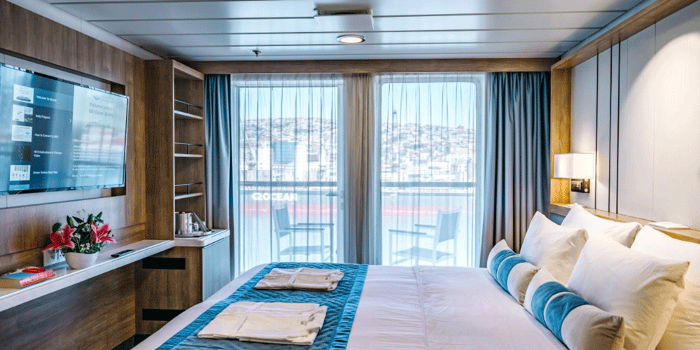 Camarote Categoría C - Camarote con Balcón - Deck 4: Bering Deck & Deck 6: James Cook Deck
